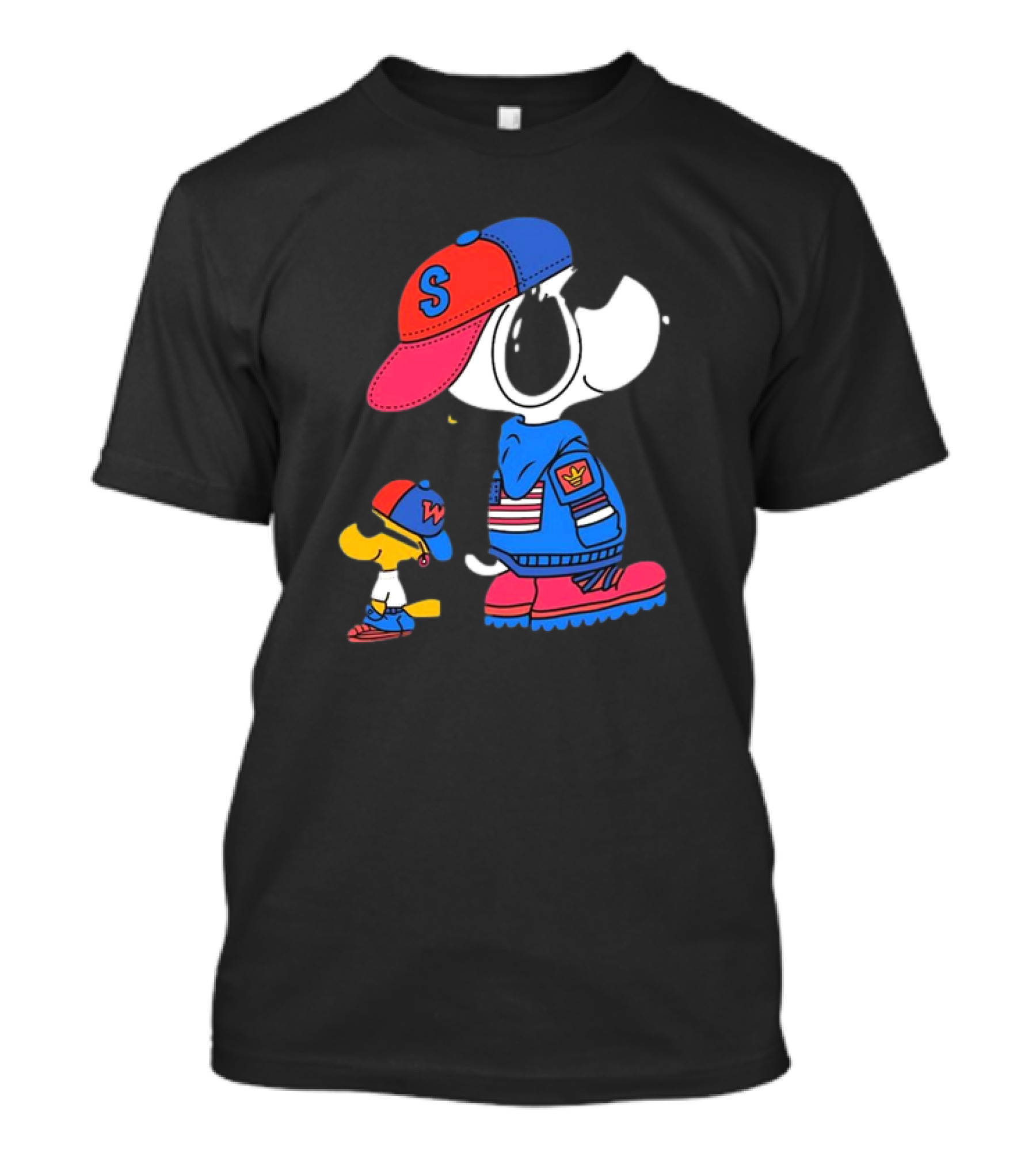 Snoopy And Woodstock 2 Cool 2024 Sports Style Colorful Outfits T-Shirt