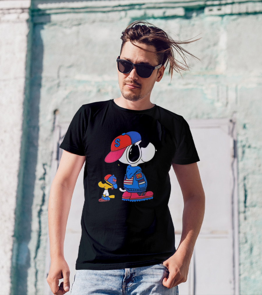 Snoopy And Woodstock 2 Cool 2024 Sports Style Colorful Outfits T-Shirt