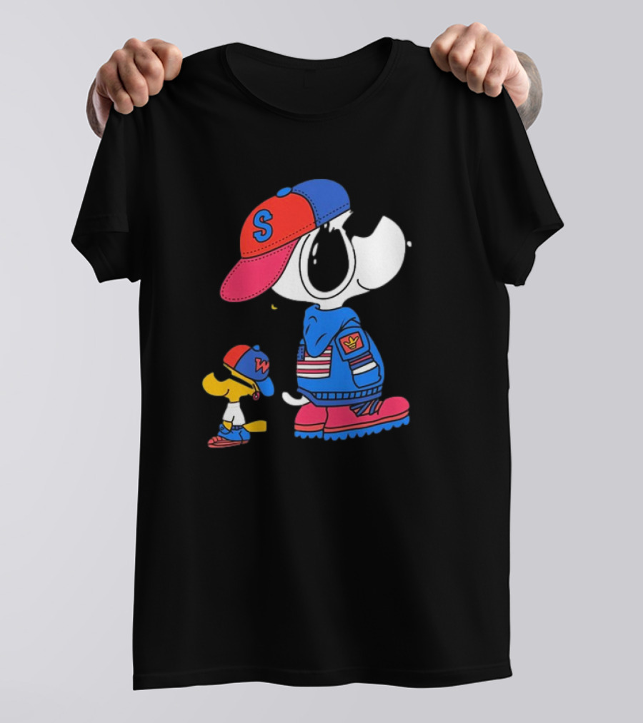 Snoopy And Woodstock 2 Cool 2024 Sports Style Colorful Outfits T-Shirt