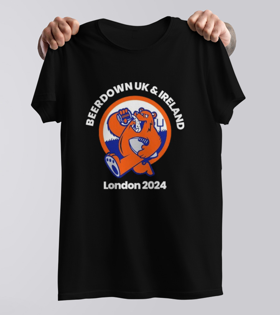 BEERDOWN UK AND IRELAND LONDON 2024 RUGBY BEAR DRINKING T-Shirt