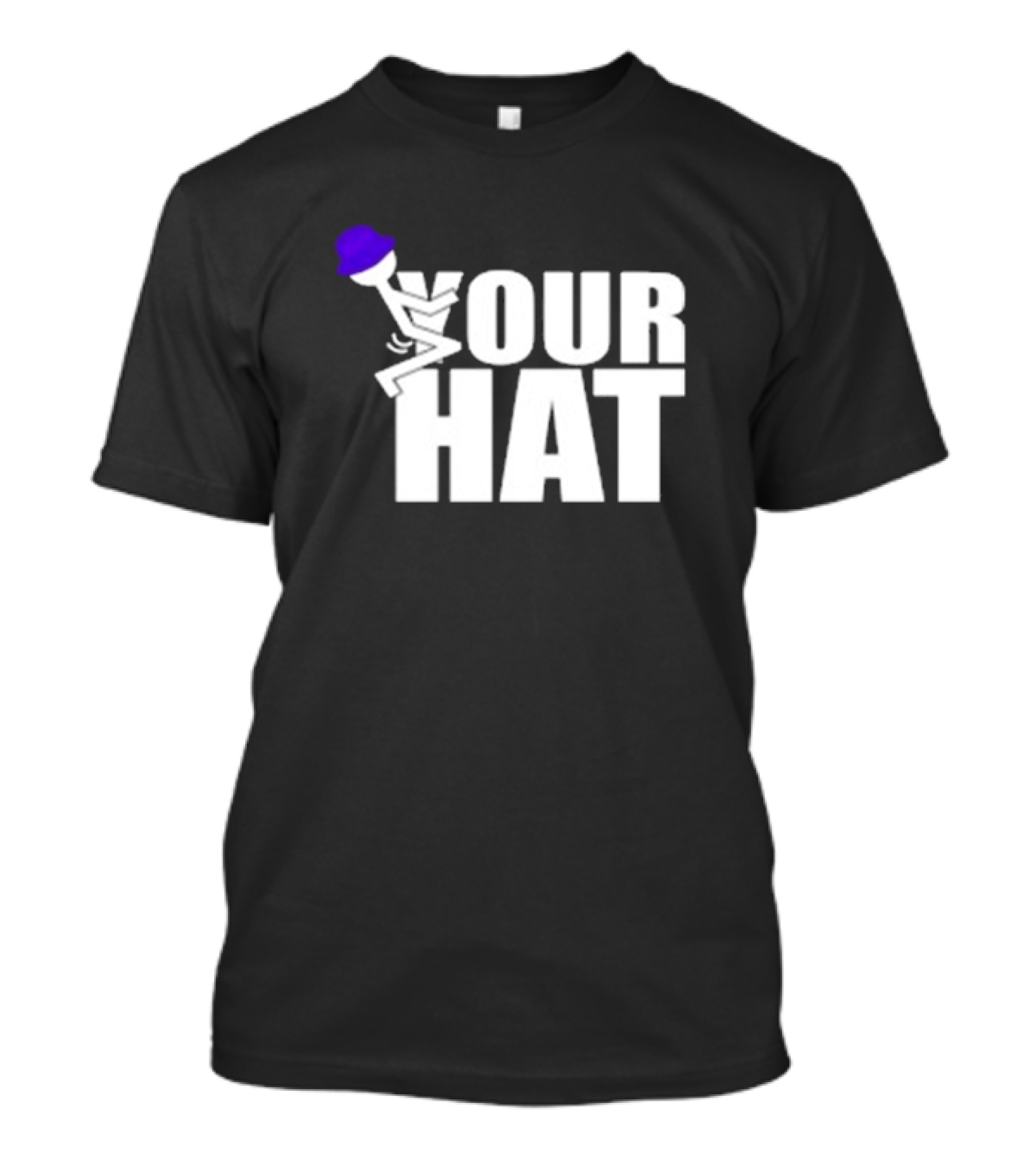 Jake Hager Stick Figure Purple Hat Your Hat T-Shirt