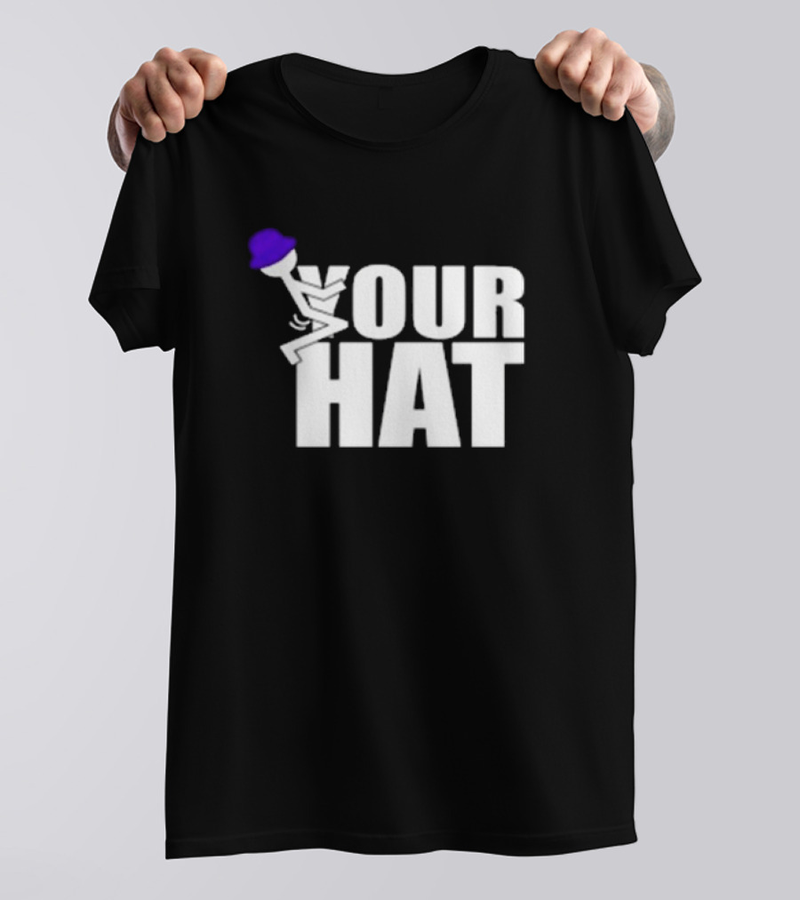 Jake Hager Stick Figure Purple Hat Your Hat T-Shirt