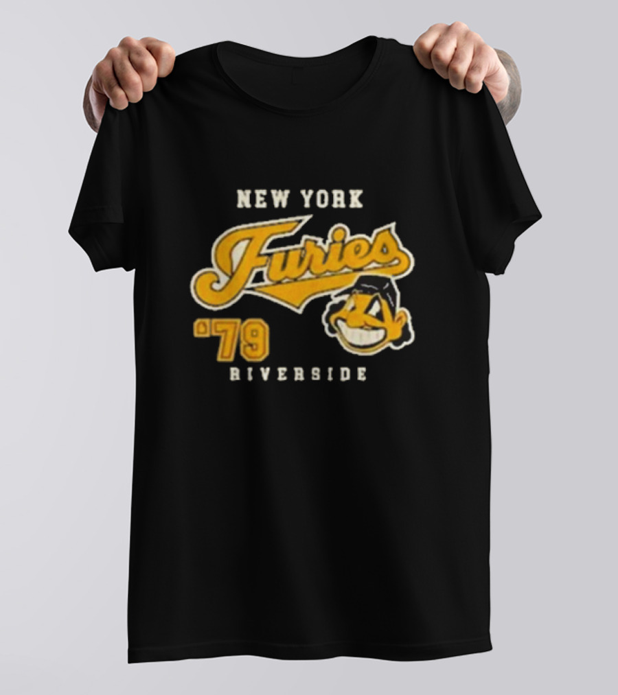 New York Furies Riverside '79 Vintage Sports Logo With Mascot T-Shirt