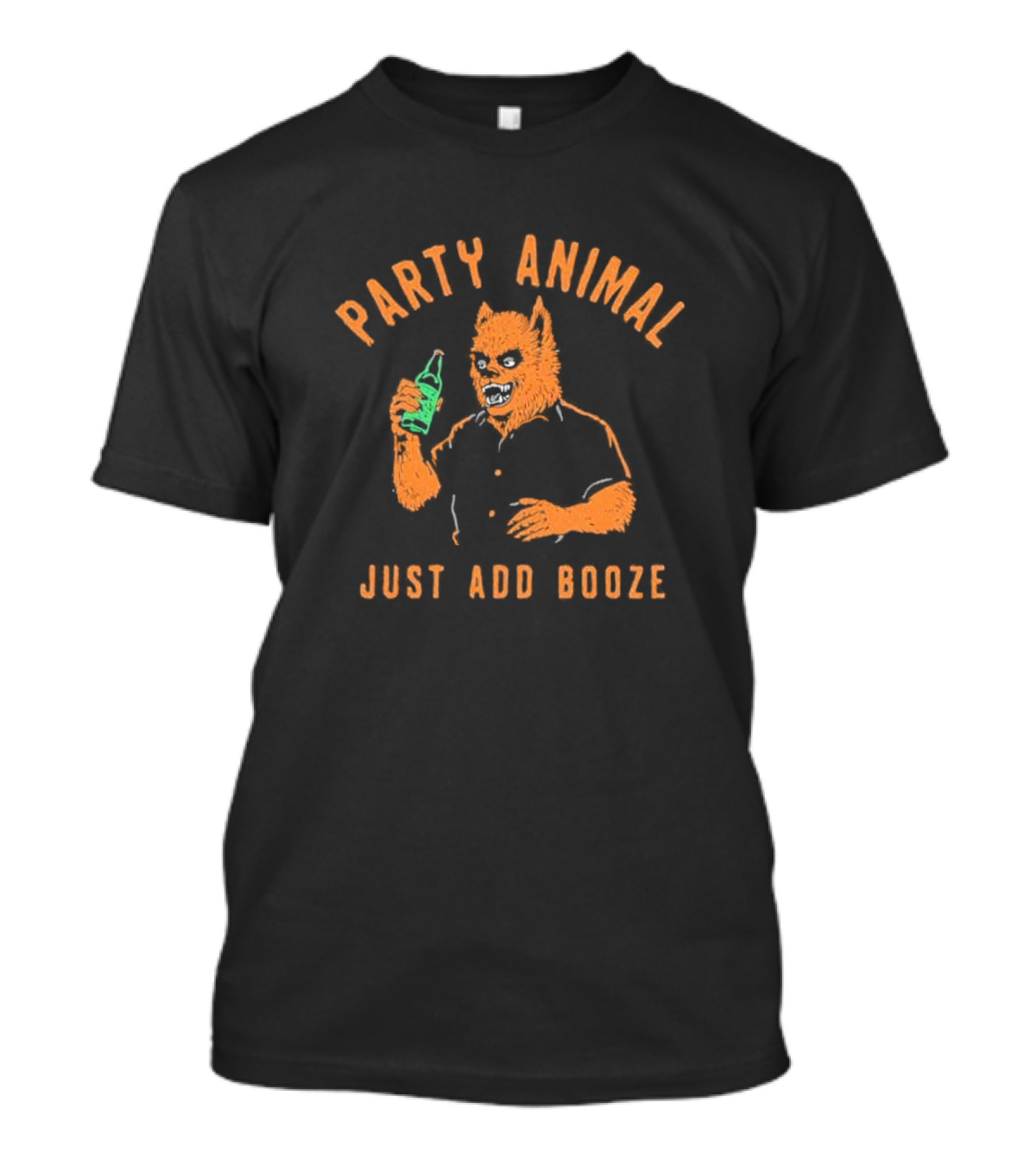 Party Animal Just Add Booze Halloween Werewolf With Beer T-Shirt