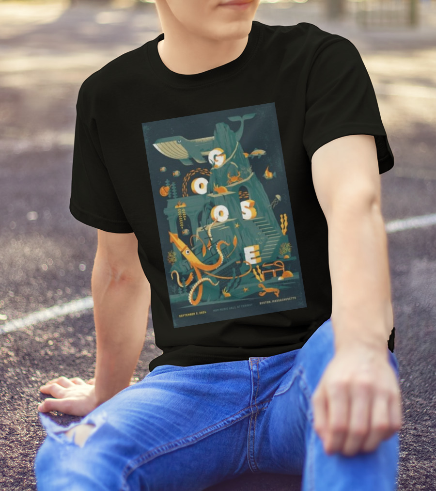 Goose Live At MGM Music Hall Fenway Boston September 3 2024 Ocean Adventure T-Shirt