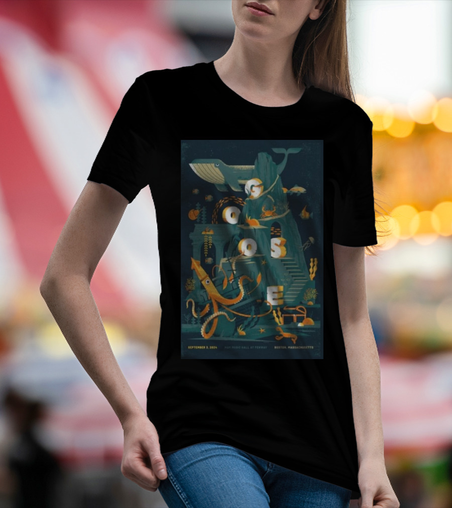 Goose Live At MGM Music Hall Fenway Boston September 3 2024 Ocean Adventure T-Shirt