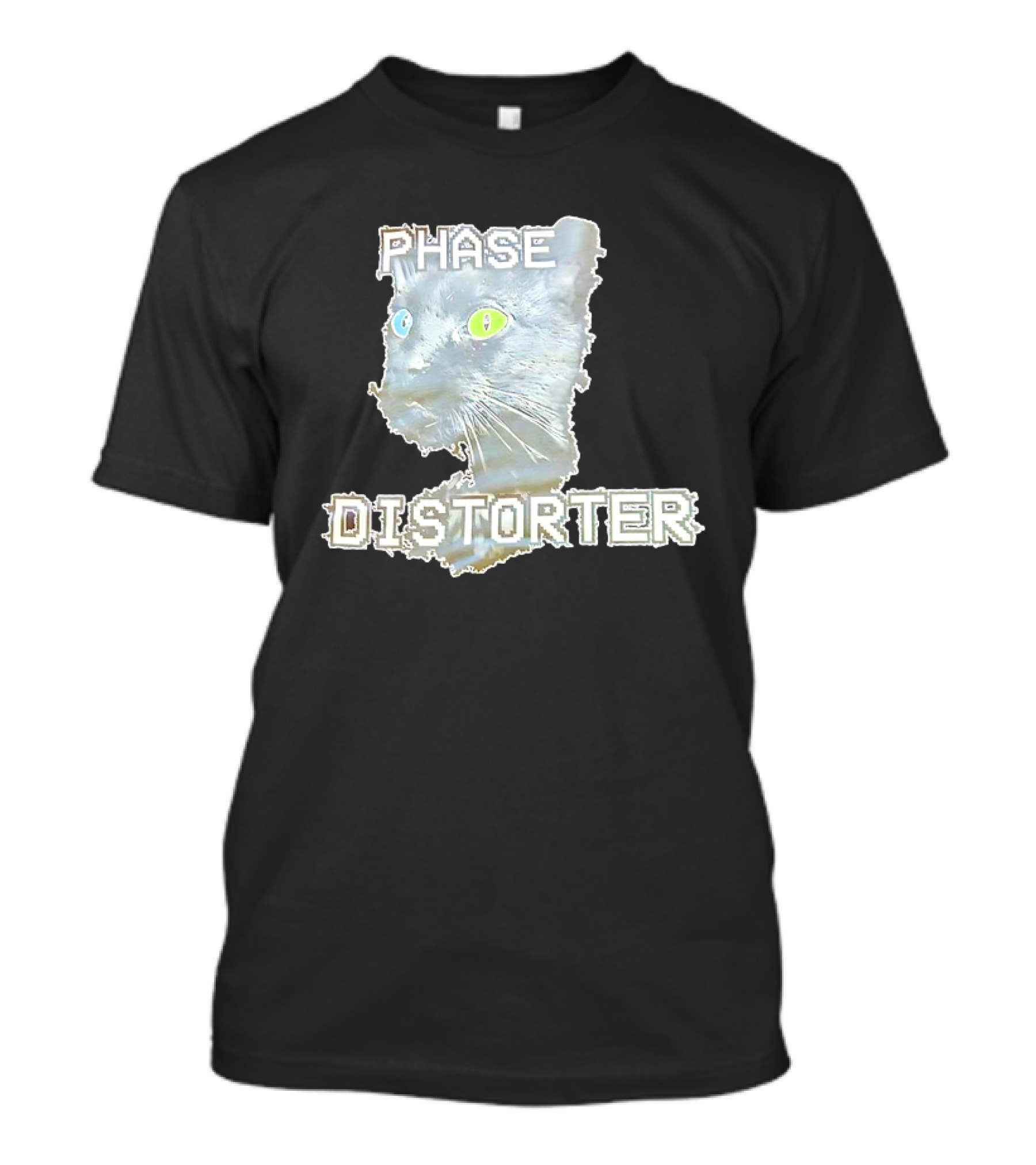 Phase Distorter Cat Neon Effect T-Shirt