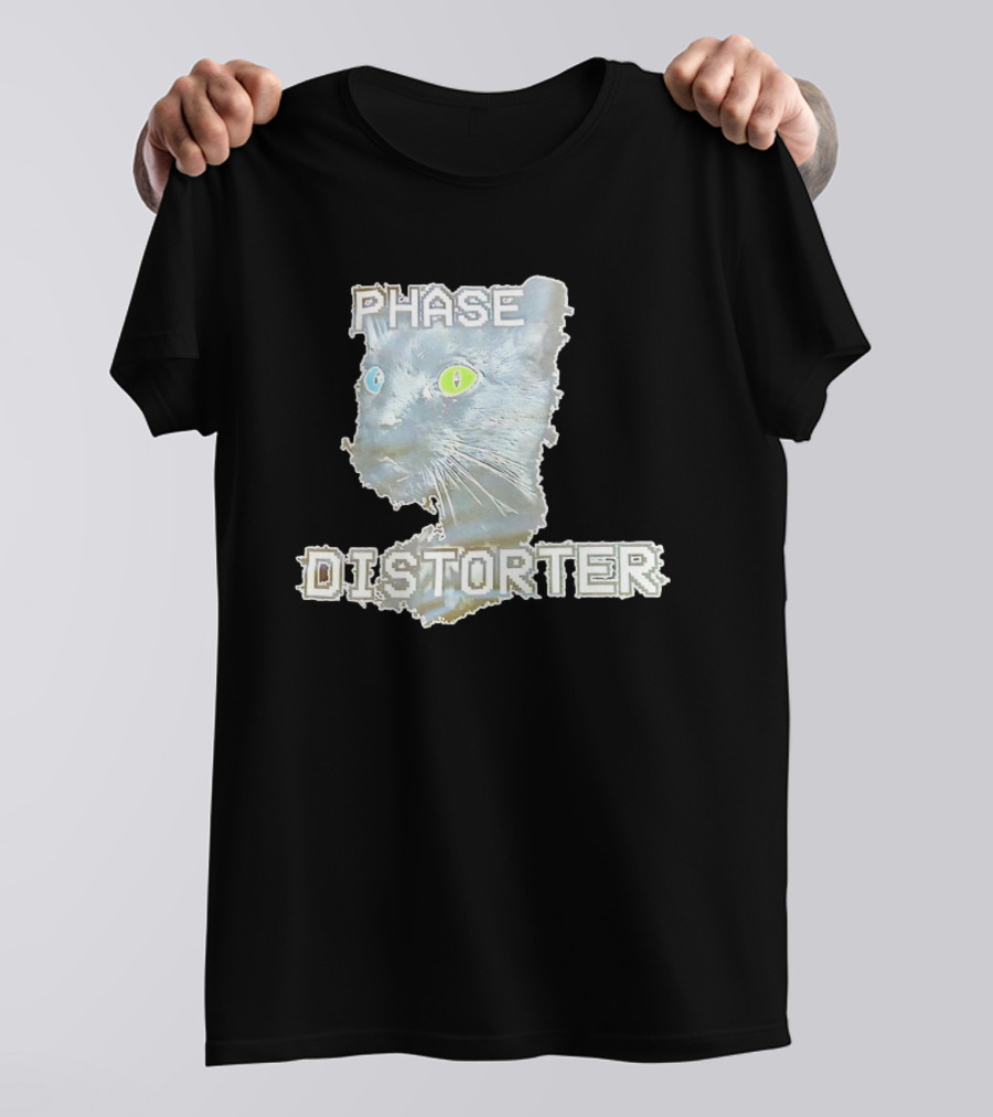 Phase Distorter Cat Neon Effect T-Shirt
