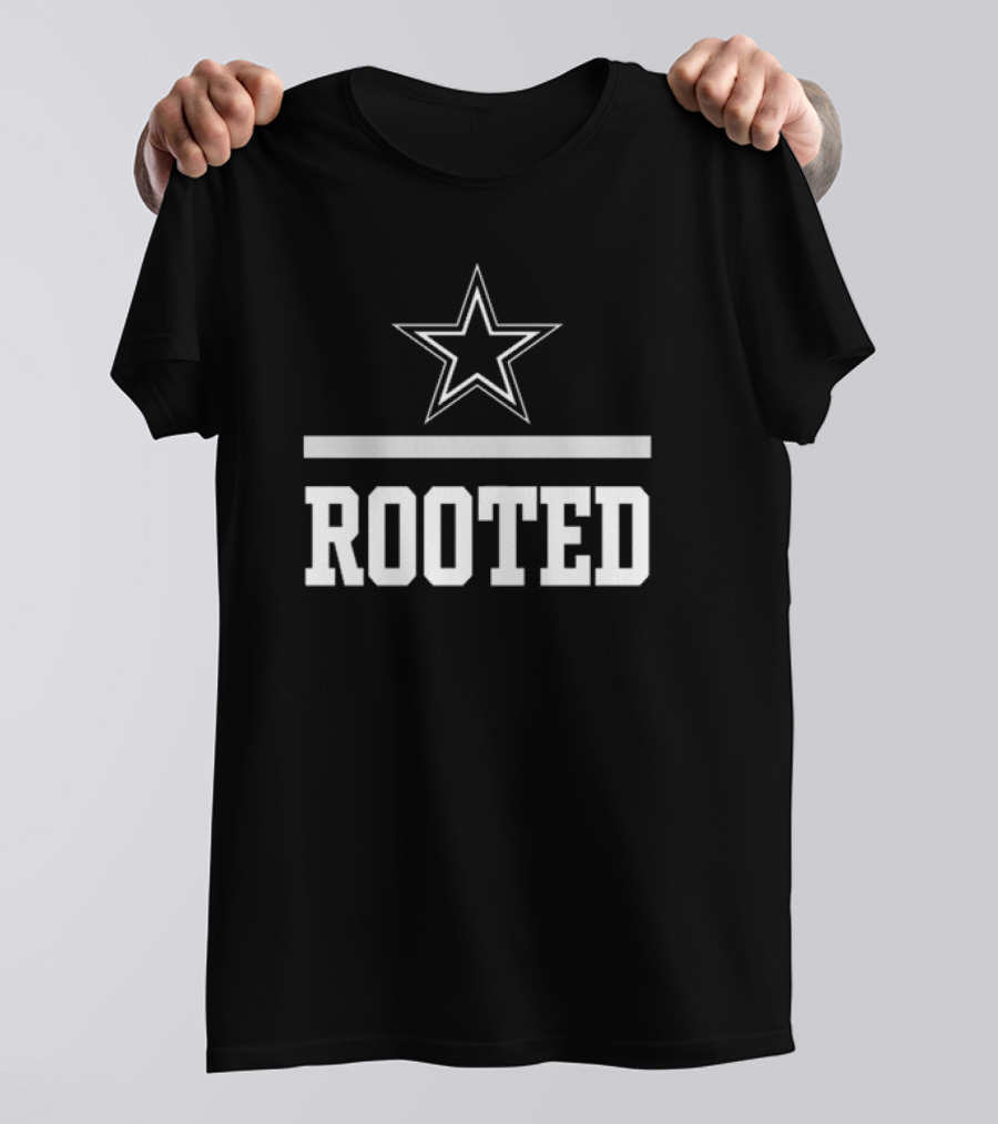 Coach Mike McCarthy Wearing Star Logo Rooted T-Shirt