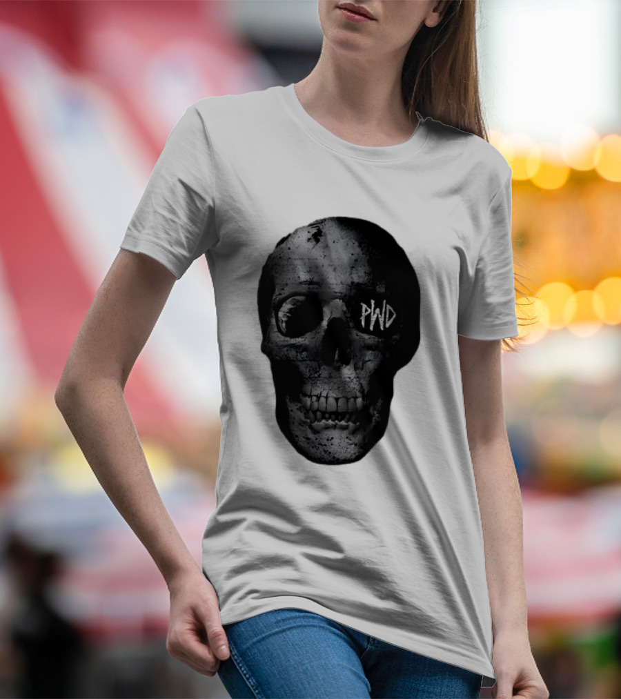 PWD Parkway Drive Dark Days 2012 Atlas Skull Image T-Shirt