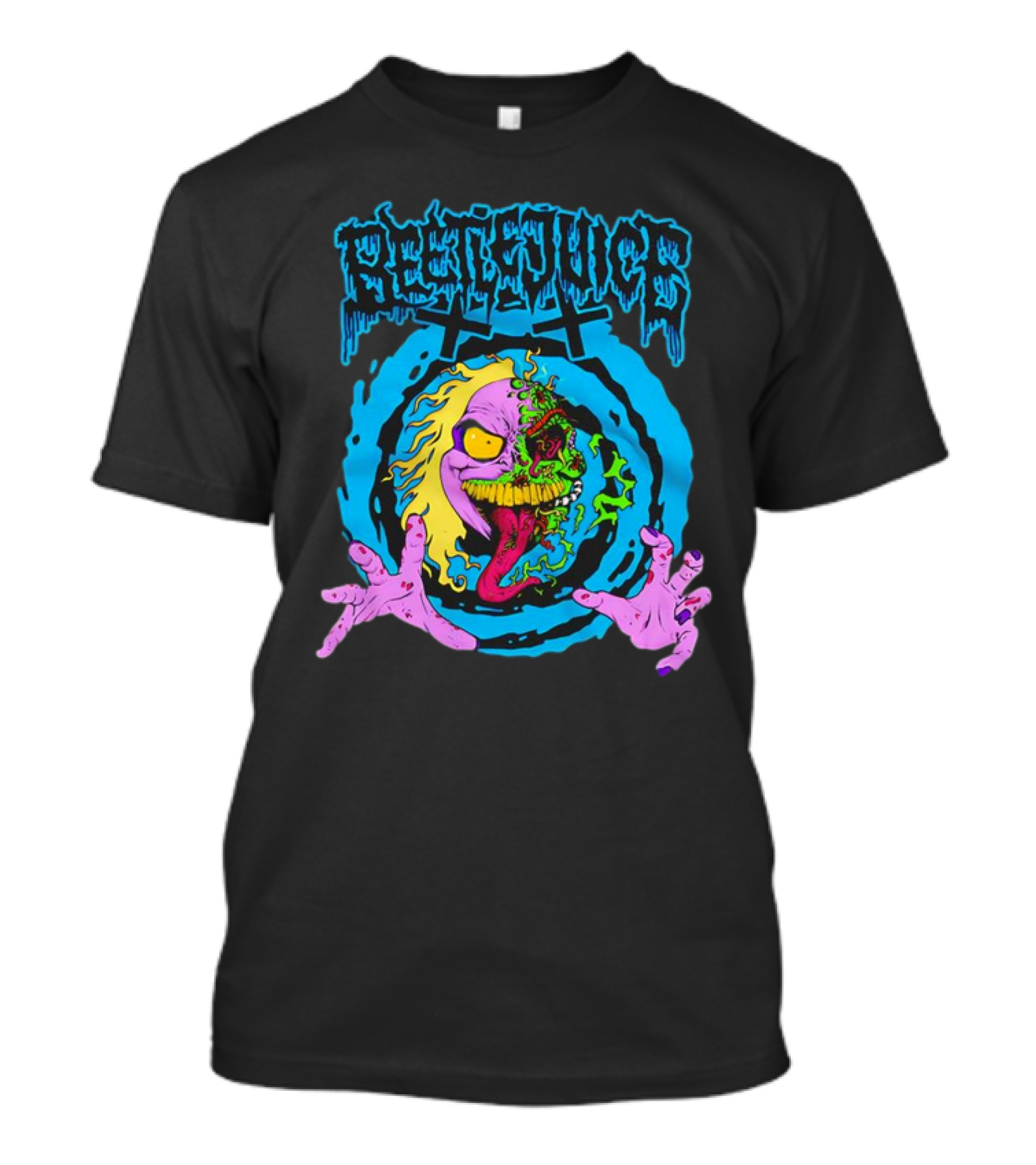 Beetlejuice Bio Exorcist Horror Splatter Vibrant Grotesque Face T-Shirt