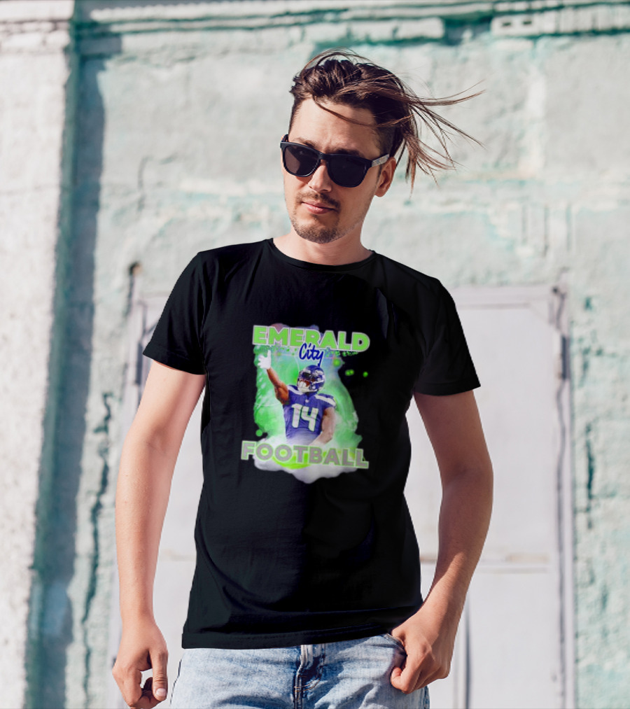 Emerald City Football DK Metcalf Seattle Seahawks 14 T-Shirt