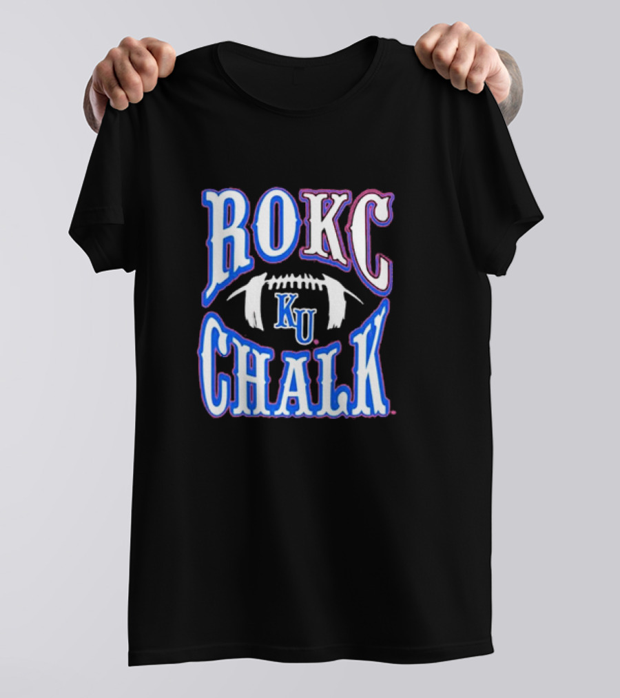 RoKC Chalk KU Kansas Jayhawks Football T-Shirt