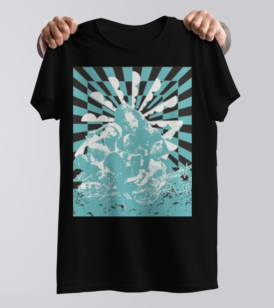 The War On Drugs Optical Collage Sunburst Band Montage T-Shirt