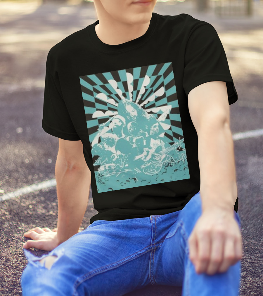 The War On Drugs Optical Collage Sunburst Band Montage T-Shirt