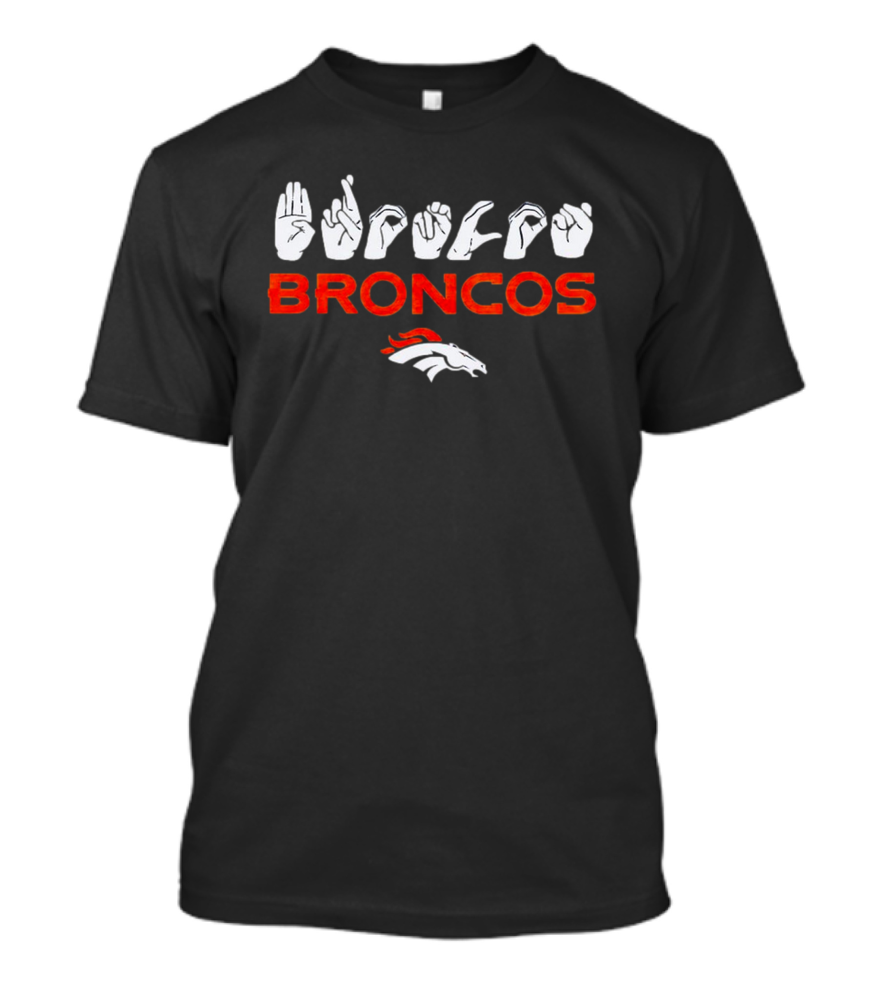 Love Sign Broncos ASL Denver Broncos T-Shirt