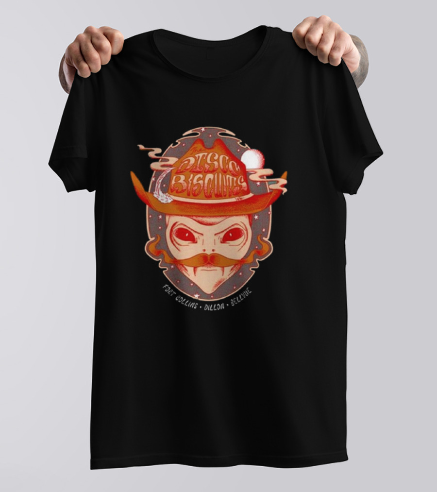 The Disco Biscuits Fort Collins Dillon Bellevue Alien Cowboy Spaceship T-Shirt