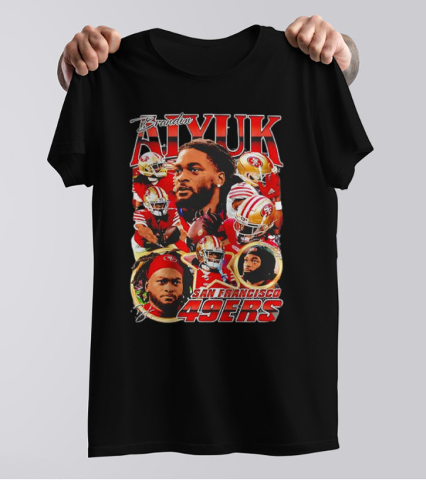 Brandon Aiyuk San Francisco 49ers NFL Football Player Collage T-Shirt