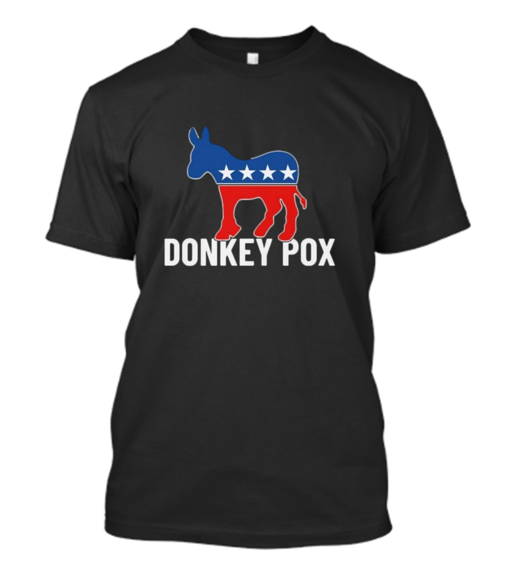 Donkey Pox The Disease Killing America Political Satire Elephant Stars T-Shirt