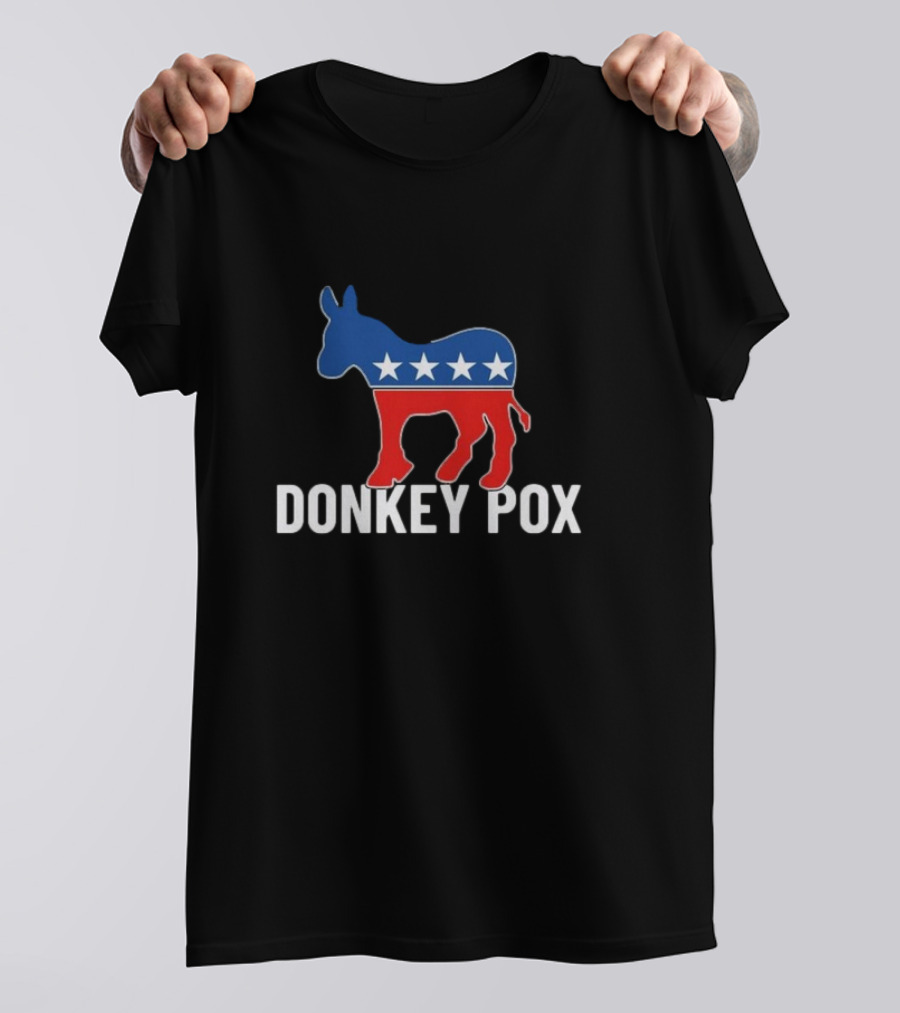 Donkey Pox The Disease Killing America Political Satire Elephant Stars T-Shirt
