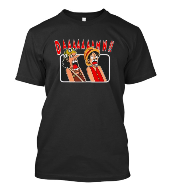 Daaaaaamn Usopp Luffy One Piece Cartoon T-Shirt