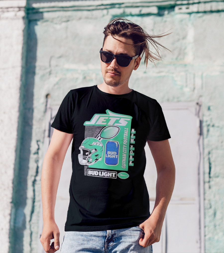 Jets New York Bud Light Gotham City Football T-Shirt