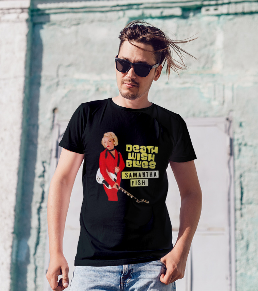 Death Wish Blues Samantha Fish With Guitar In Red T-Shirt