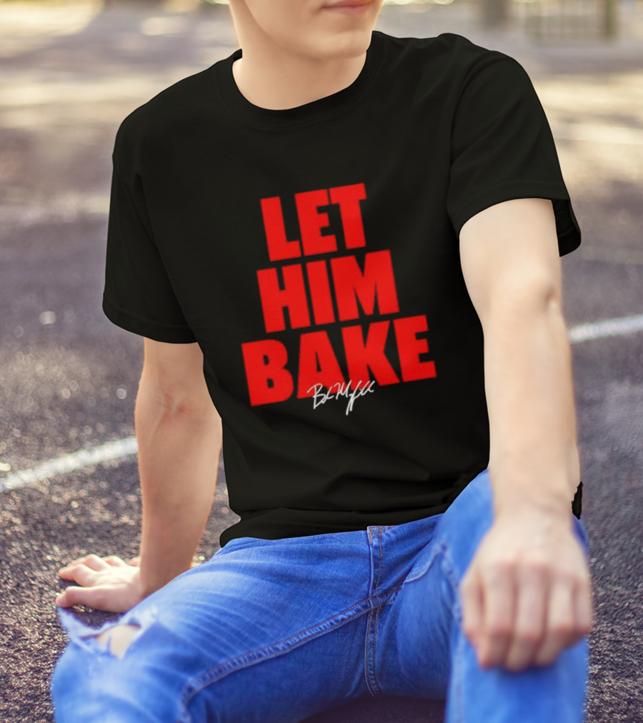 Baker Mayfield Let Him Bake Tampa Bay Signature NFLPA T-Shirt