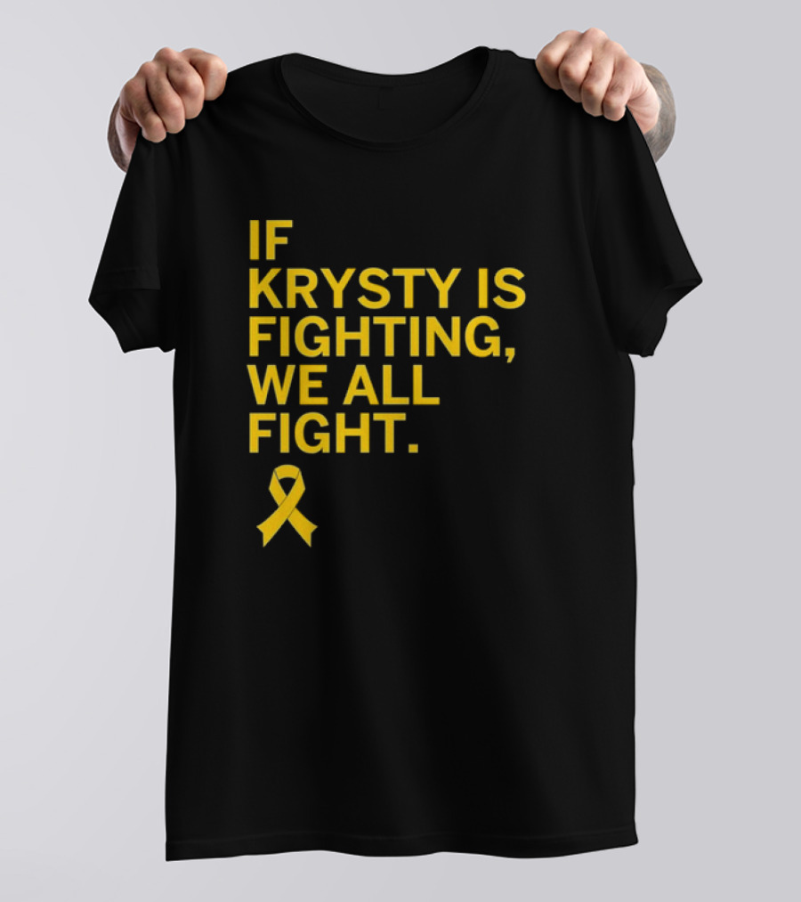 Kate Martin Caitlin Clark Megan If Krysty Is Fighting We All Fight Yellow Ribbon Support T-Shirt