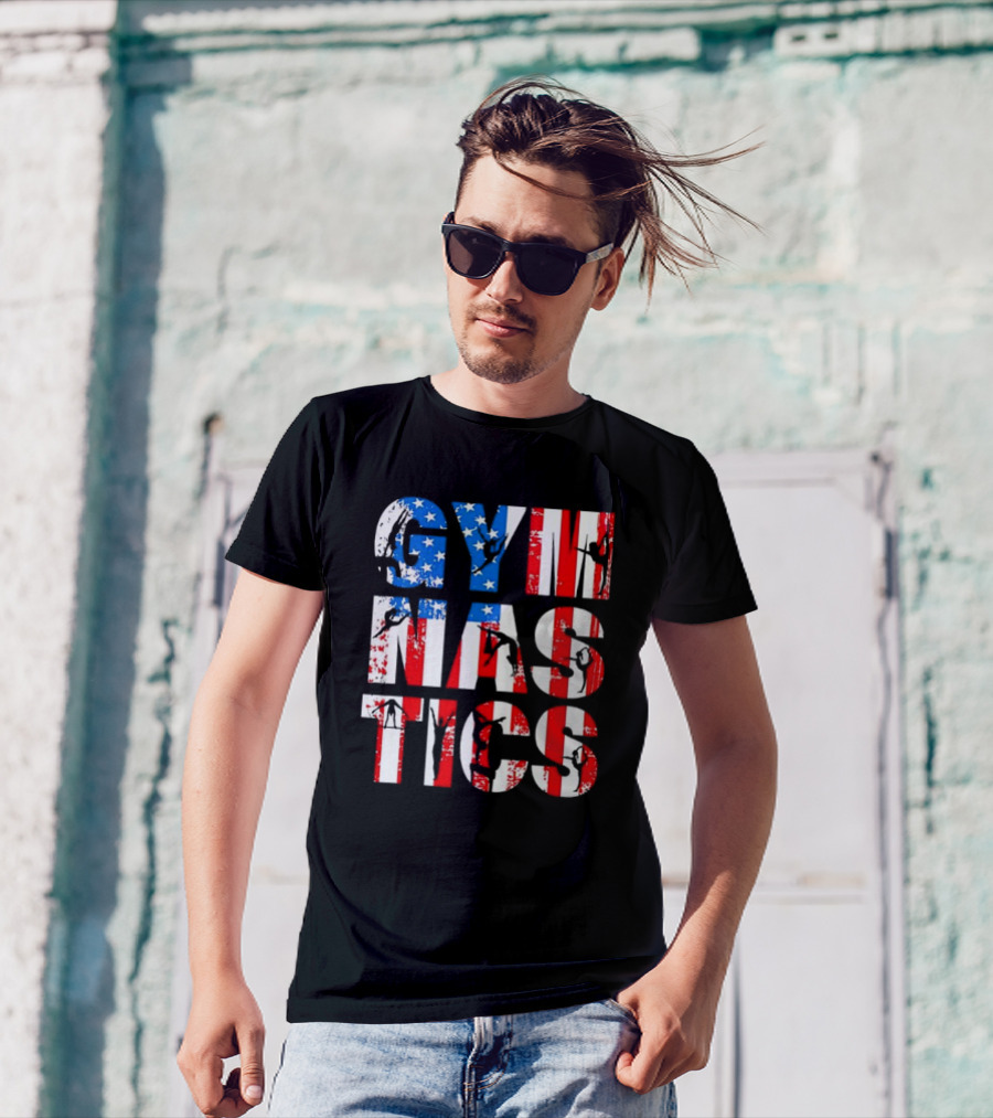 American Flag Gymnastics Team Lovers USA Gymnast T-Shirt
