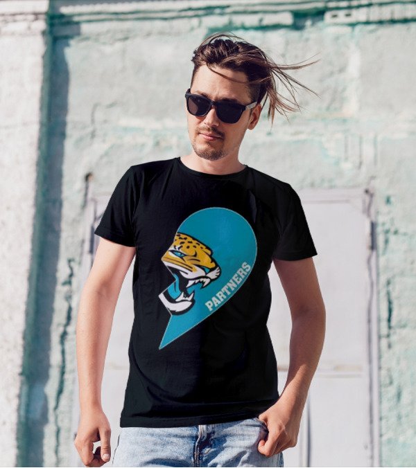 Jacksonville Jaguars Partners Half Heart T-Shirt