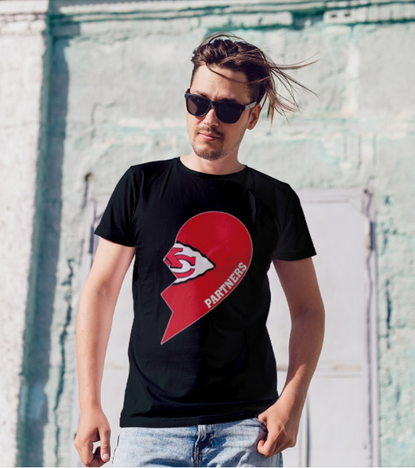 Kansas City Chiefs Partners Half Heart T-Shirt