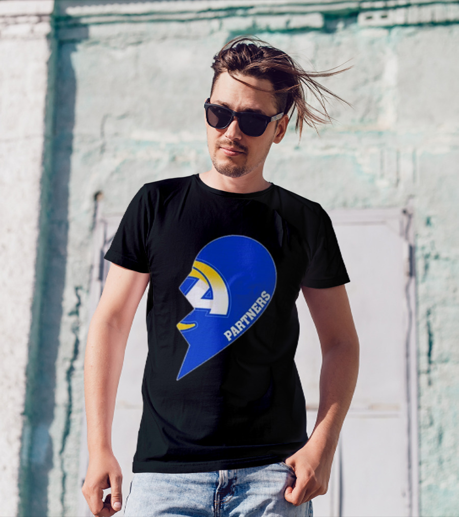 La Rams Partners Heart Logo Half T-Shirt