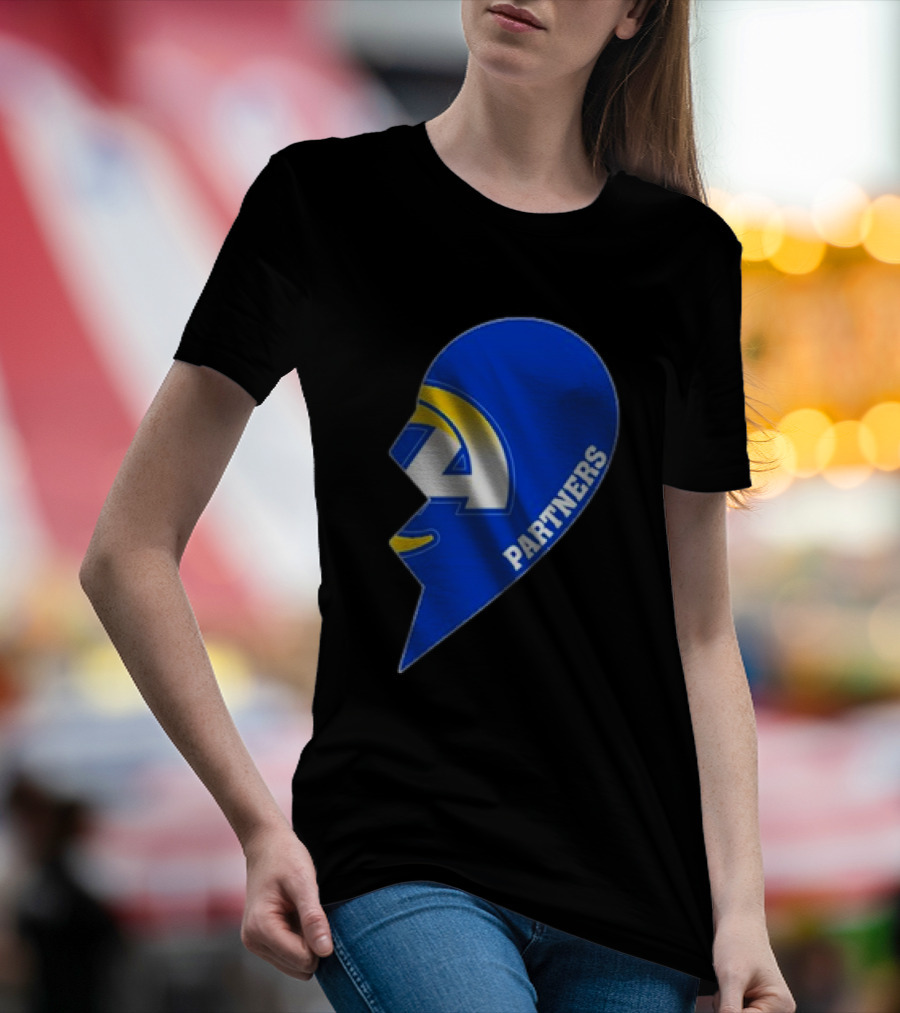 La Rams Partners Heart Logo Half T-Shirt