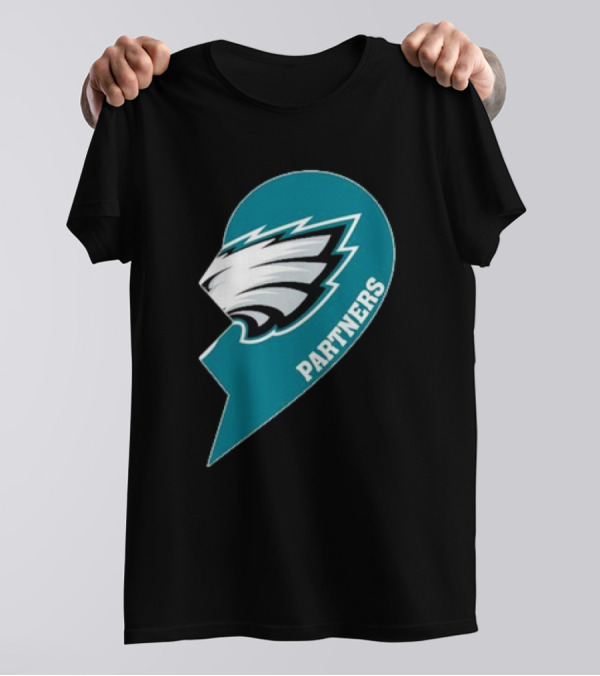 Philadelphia Eagles Partners Logo Half Heart T-Shirt