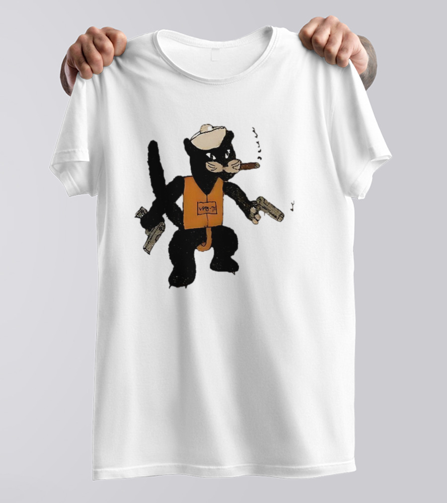 VPB-71 Cat Patrol Squadron Armed Mascot T-Shirt