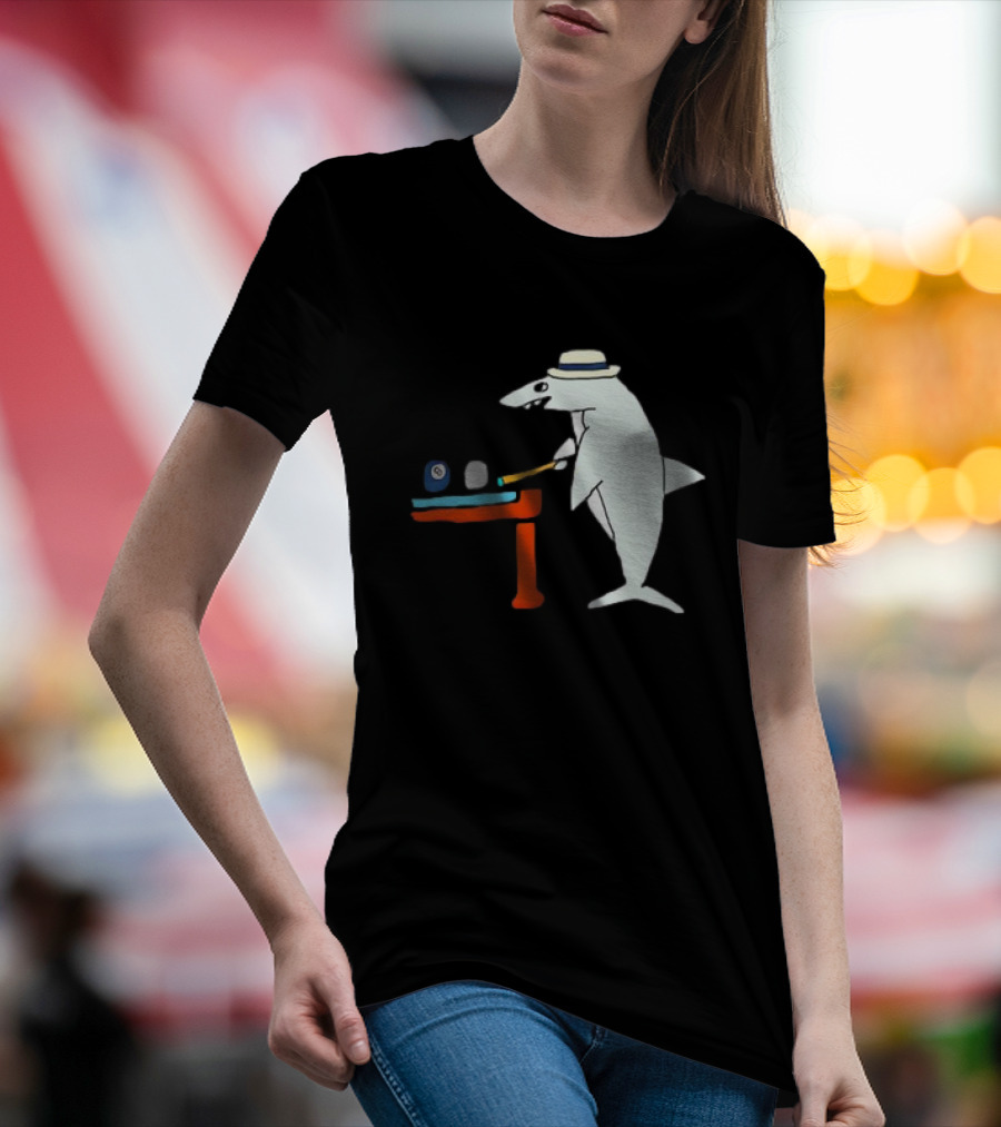 Pool Shark Meme Playing Billiards With Cue And Eight Ball T-Shirt