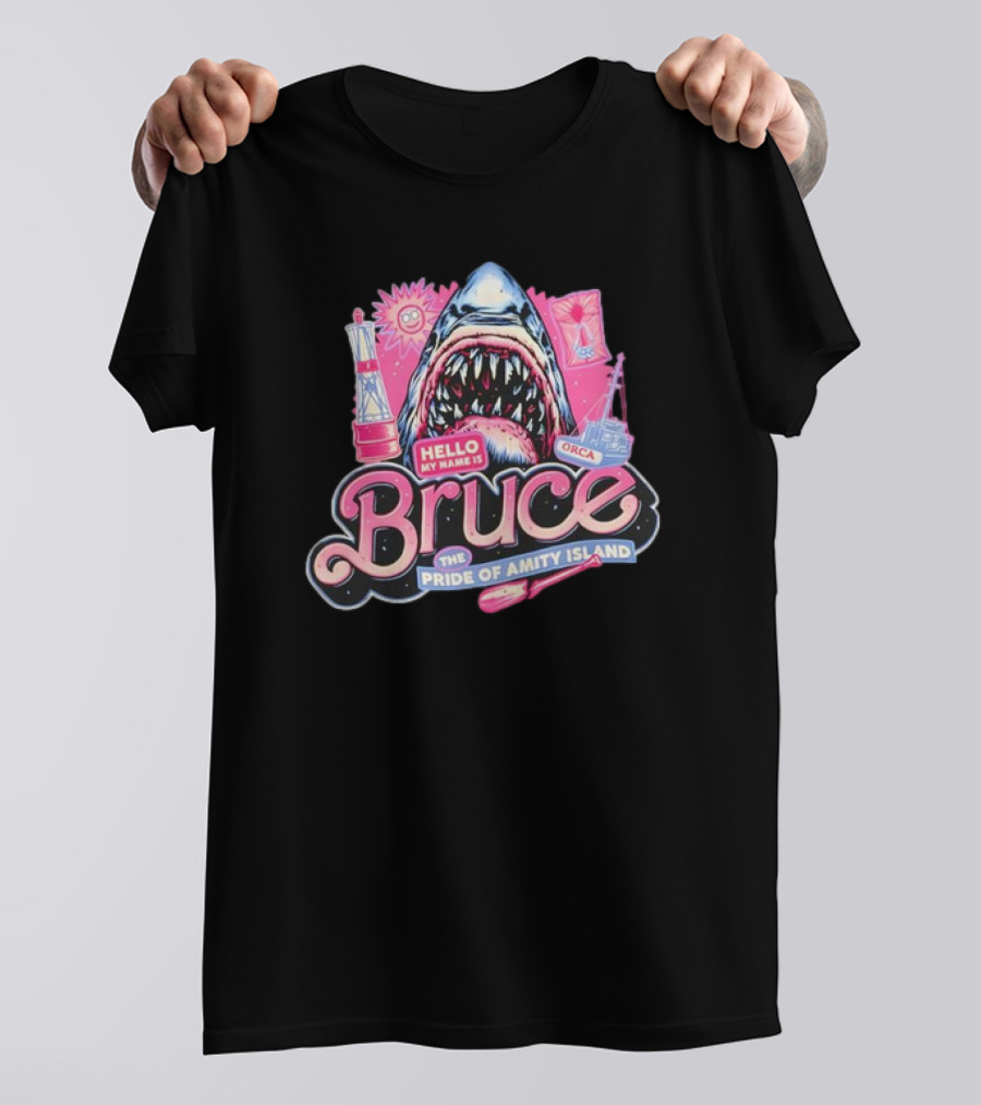 Bruce The Shark Hello My Name Is The Pride Of Amity Island Orca T-Shirt