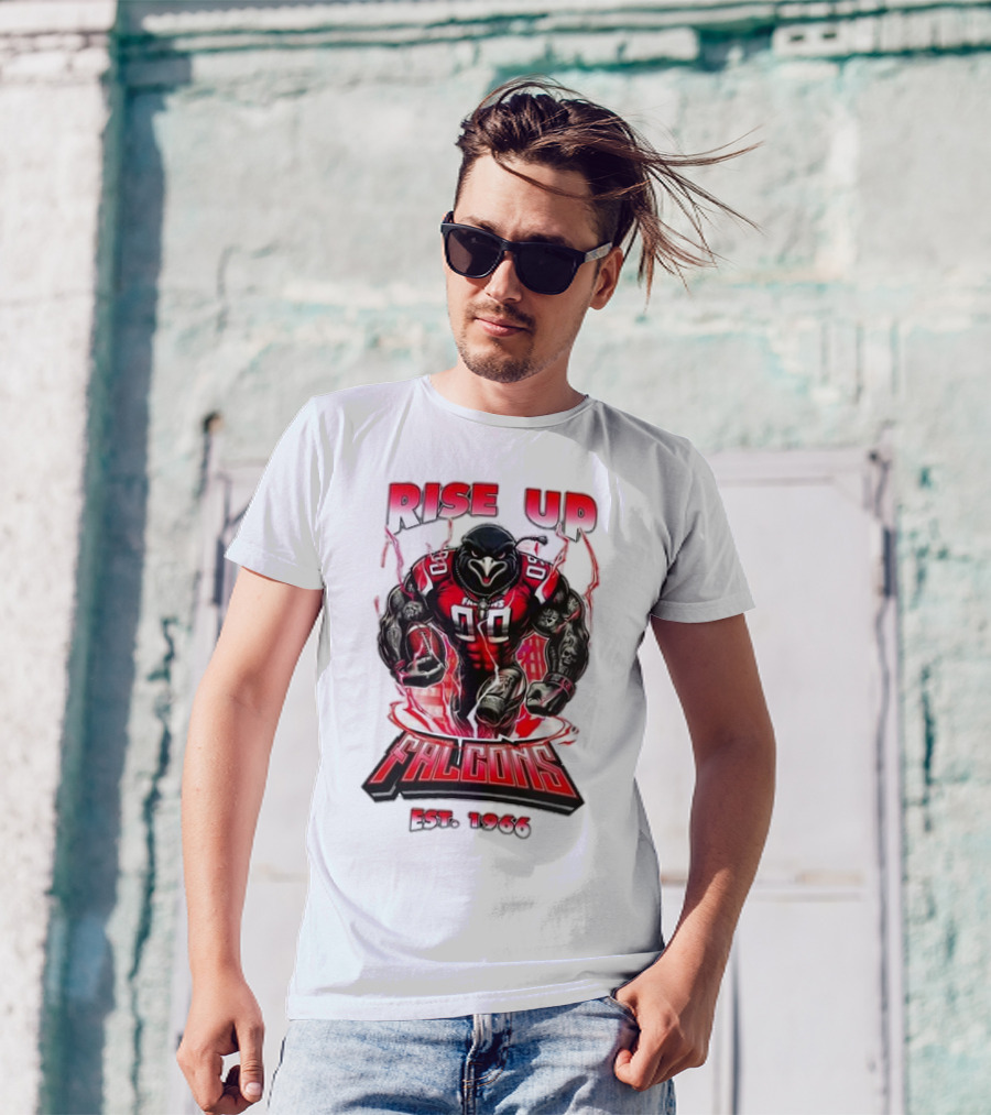 Rise Up Falcons Est 1966 Atlanta Falcons Mascot T-Shirt