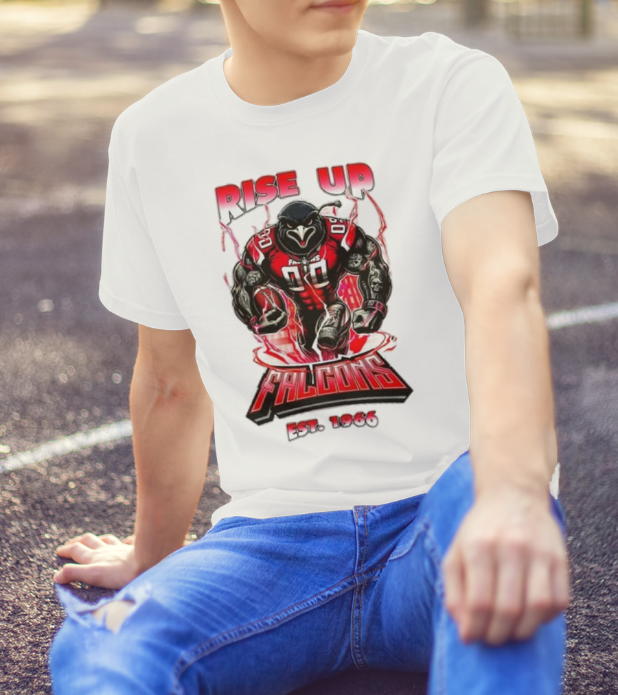 Rise Up Falcons Est 1966 Atlanta Falcons Mascot T-Shirt
