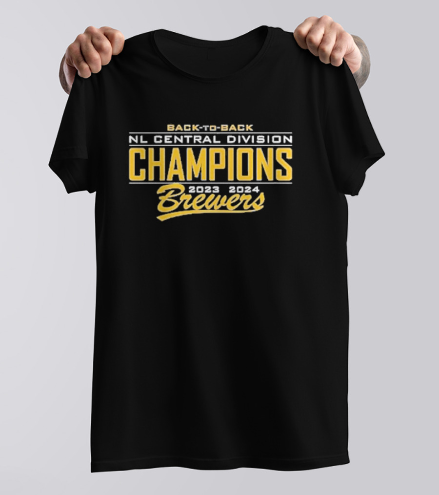 Back To Back Champions Brewers 2024 NL Central Division Milwaukee Baseball T-Shirt