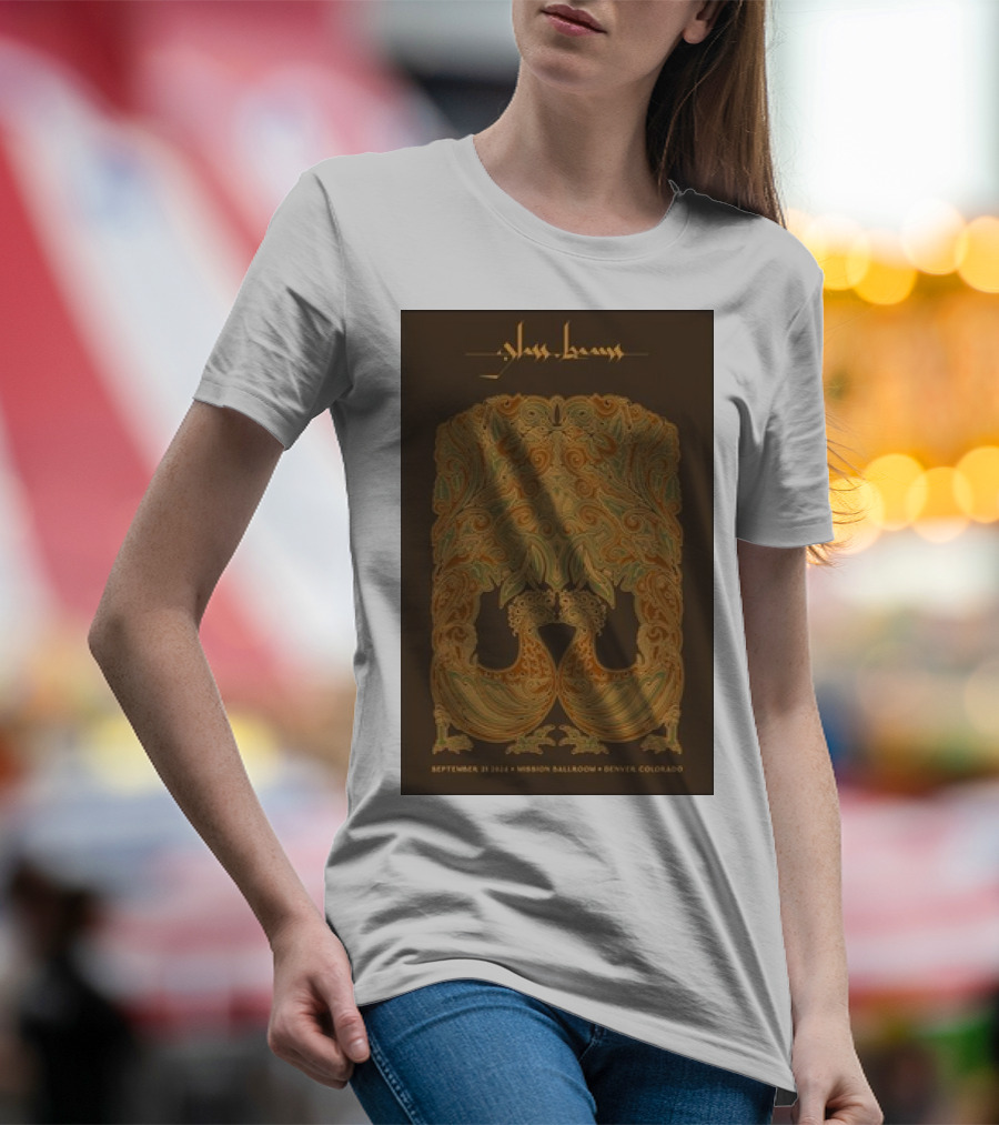 Glass Beams September 21 2024 Mission Ballroom Denver Colorado Ornate T-Shirt