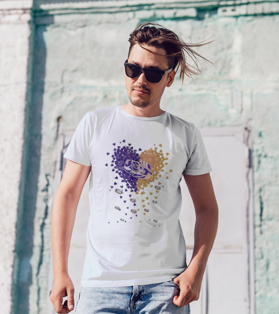 Heart Full Of LSU Tigers Geaux Tigers Purple And Gold T-Shirt