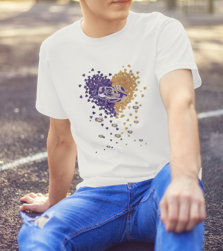 Heart Full Of LSU Tigers Geaux Tigers Purple And Gold T-Shirt