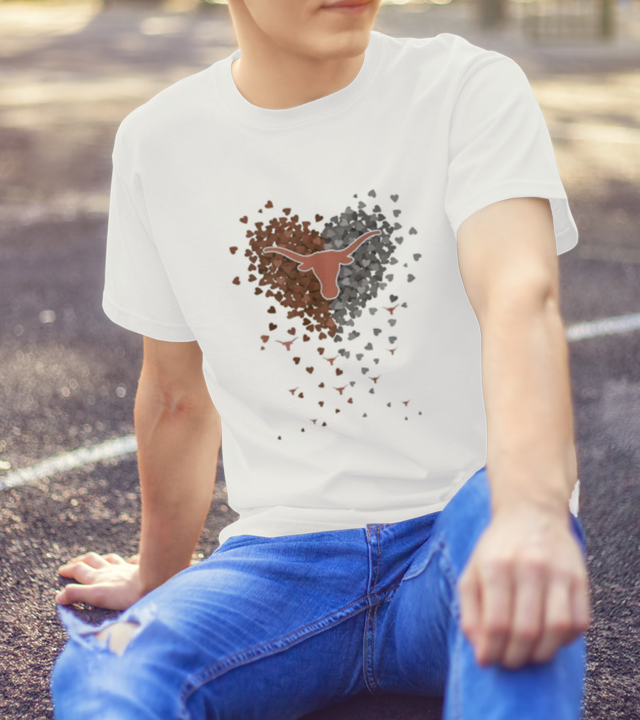 Heart Full Of Texas Longhorns Love T-Shirt