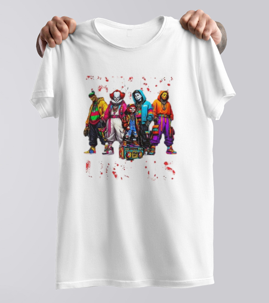 Horror Movie Characters They Not Like Us Halloween T-Shirt