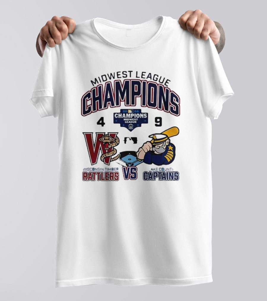 Midwest League Champions 2024 Captains Vs Timber Rattlers 9-4 T-Shirt