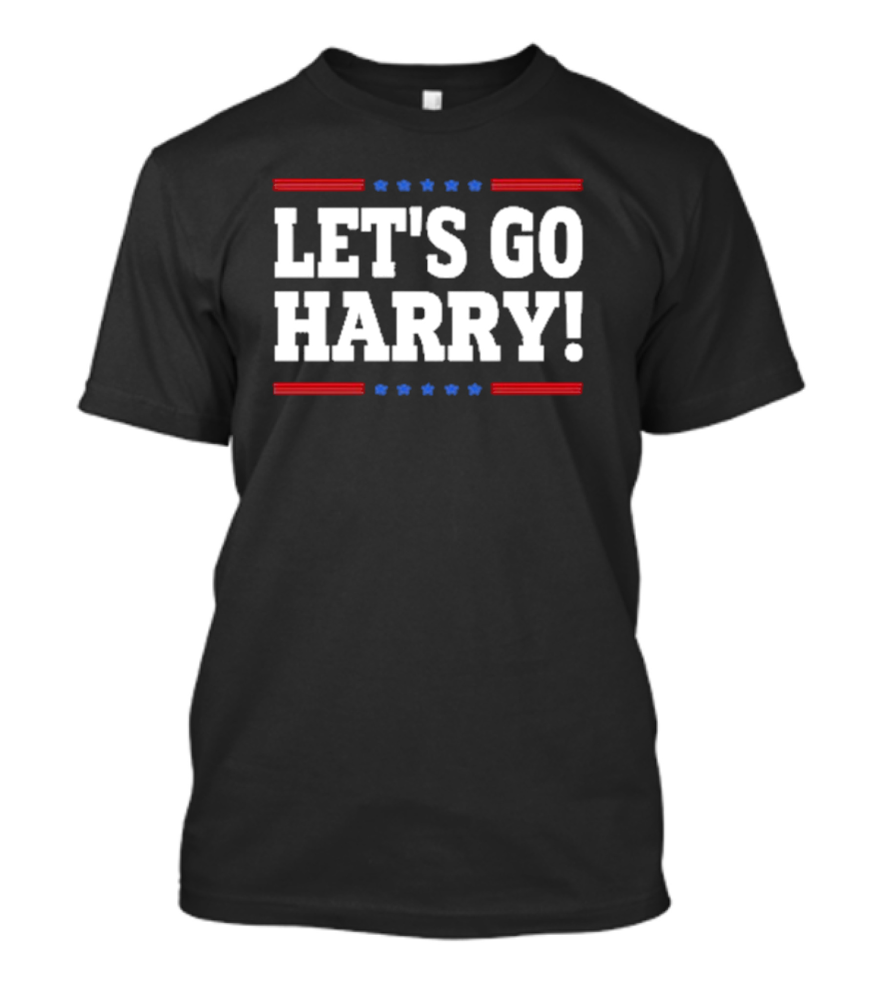LET'S GO HARRY RED WHITE BLUE STARS TRUMP VOTING T-Shirt