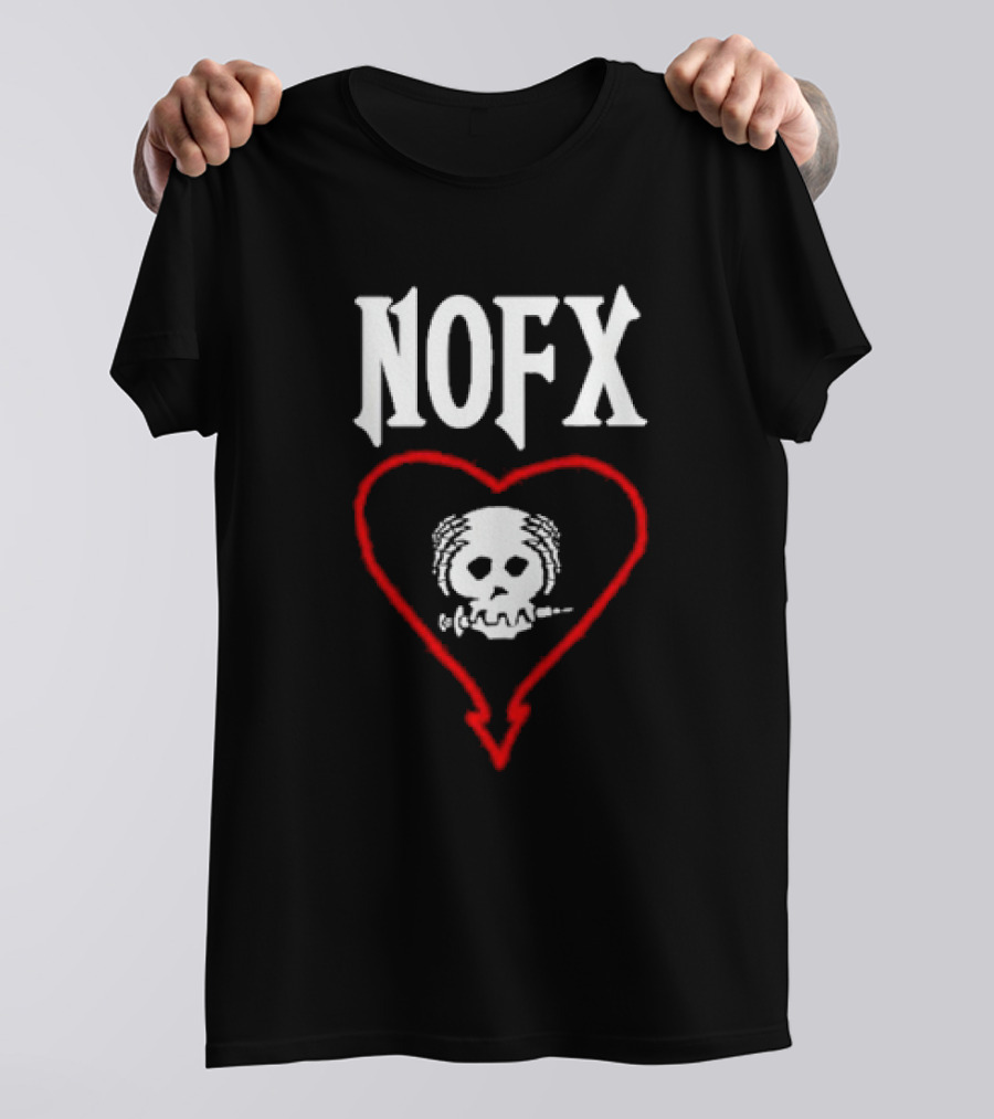 NOFX Skull Heart Logo Sept 20-21 2024 Riot Fest Chicago IL T-Shirt