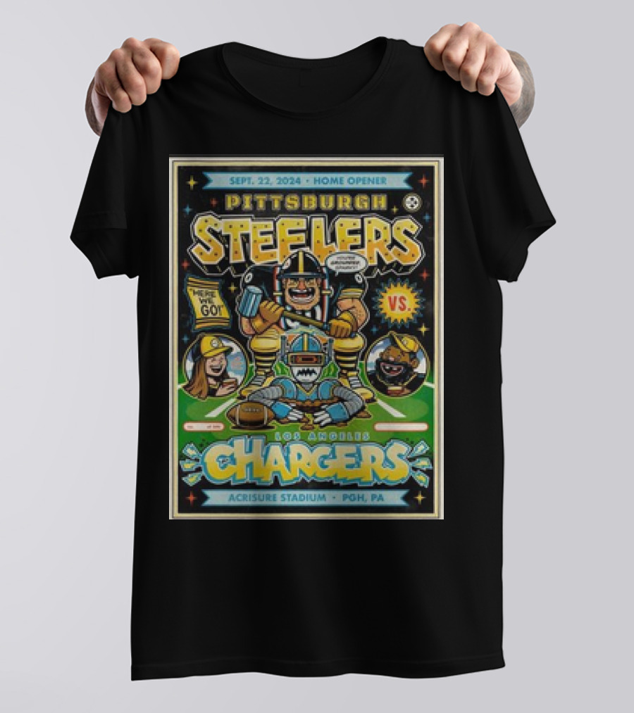 SEPTEMBER 22, 2024 HOME OPENER PITTSBURGH STEELERS VS LOS ANGELES CHARGERS ACRISURE STADIUM PGH PA T-Shirt